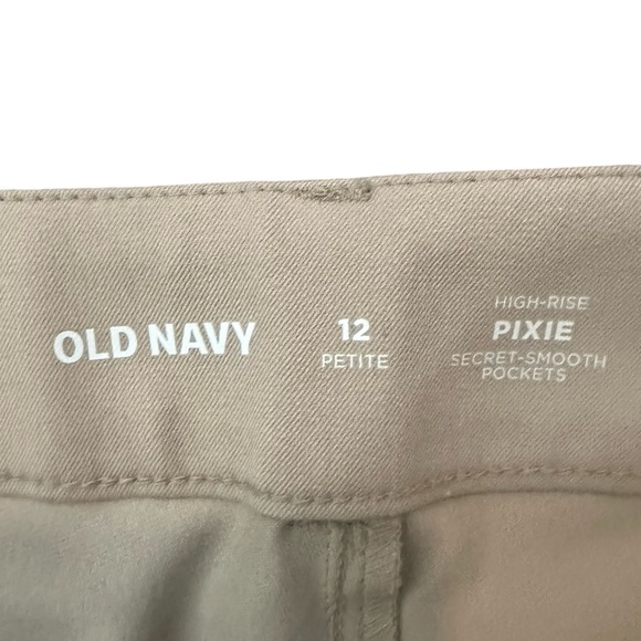 NWT! Old Navy High-Waisted Pixie Skinny Pants Tan in Women’s 12 Petite - Picture 6 of 12